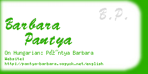 barbara pantya business card